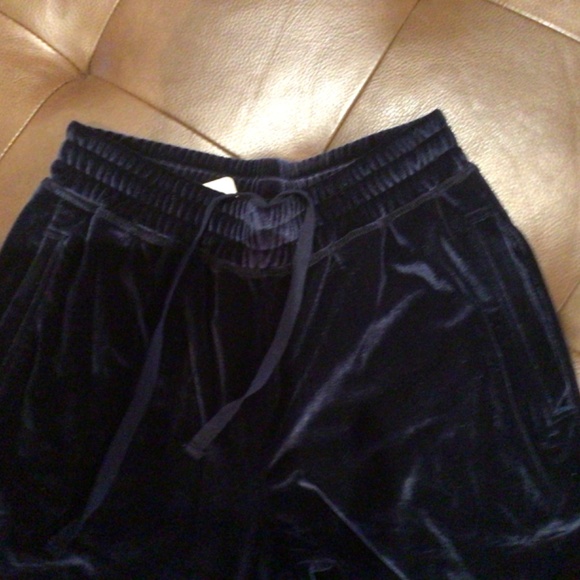Navy velour track pants, NWT, XS - Picture 4 of 4